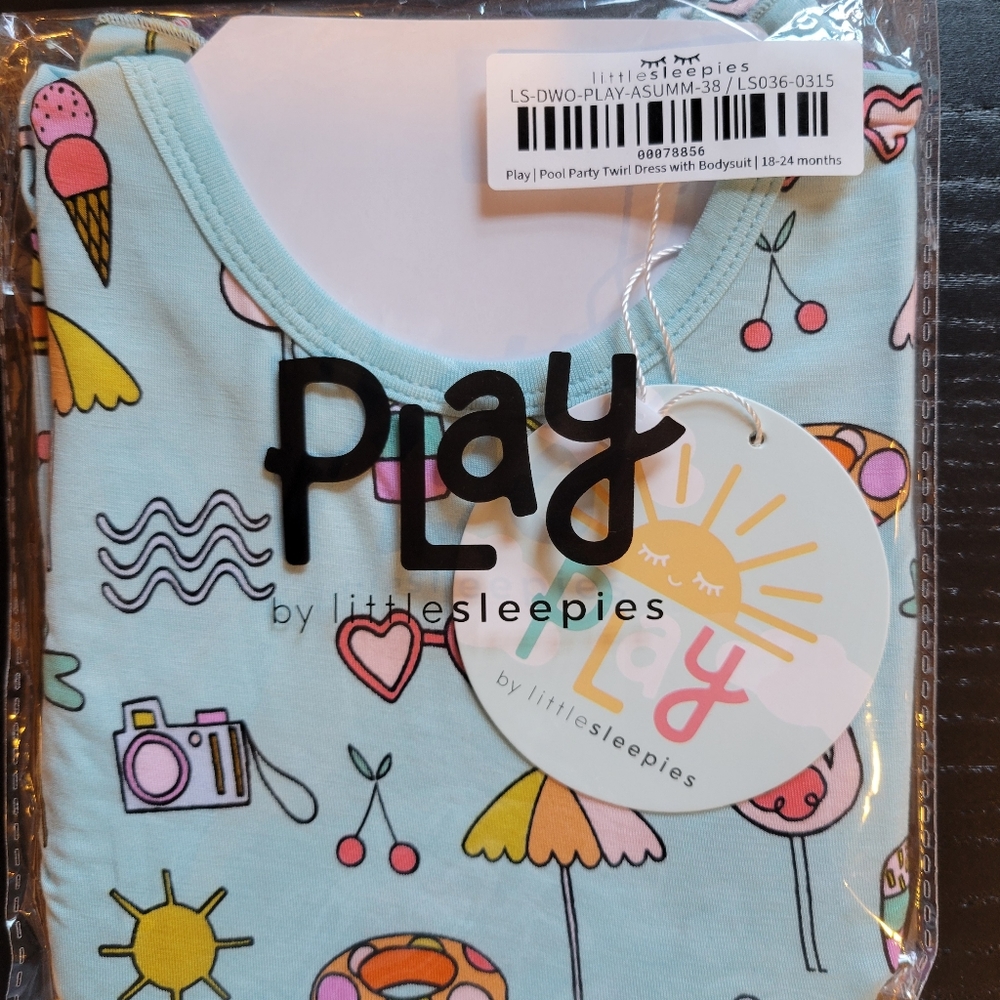 Little Sleepies Twirl Dress Bodysuit NWT pool party